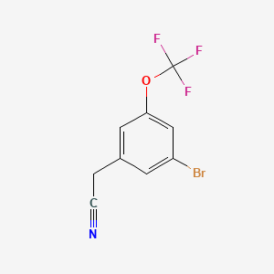 molecular formula C9H5BrF3NO B1526910 3-Bromo-5-(trifluoromethoxy)phenylacetonitrile CAS No. 1092461-34-1