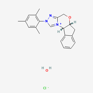 (+)-(5Ar,10bs)-5a,10b-dihydro-2-(2,4,6-trimethylphenyl)-4h,6h-indeno[2,1-b][1,2,4]triazolo[4,3-d][1,4]oxazinium chloride monohydrate