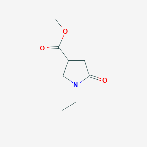 molecular formula C9H15NO3 B1526918 5-氧代-1-丙基-吡咯烷-3-羧酸甲酯 CAS No. 102943-44-2