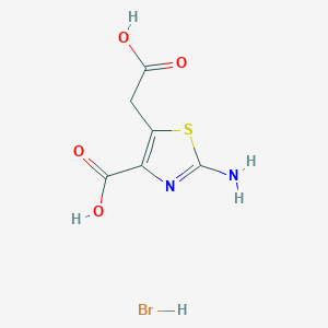 2-Amino-5-(carboxymethyl)-1,3-thiazole-4-carboxylic acid hydrobromide