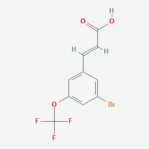 molecular formula C10H6BrF3O3 B1526935 3-溴-5-(三氟甲氧基)肉桂酸 CAS No. 1092460-68-8