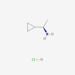 molecular formula C5H12ClN B1526947 (R)-1-Cyclopropylethanamine hydrochloride CAS No. 195252-68-7