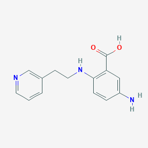 molecular formula C14H15N3O2 B1526952 5-Amino-2-{[2-(pyridin-3-yl)ethyl]amino}benzoic acid CAS No. 1183838-95-0