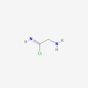 molecular formula C2H5ClN2 B15269525 Aminomethanecarbonimidoylchloride 