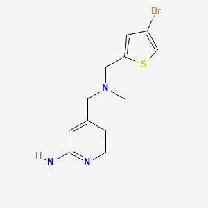 molecular formula C13H16BrN3S B1526957 4-({[(4-溴噻吩-2-基)甲基](甲基)氨基}甲基)-N-甲基吡啶-2-胺 CAS No. 1271451-74-1