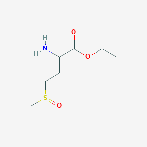 molecular formula C7H15NO3S B15269595 Ethyl 2-amino-4-(methylsulfinyl)butanoate 