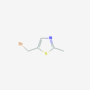 molecular formula C5H6BrNS B1526960 5-(Bromomethyl)-2-methyl-1,3-thiazole CAS No. 838892-95-8