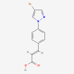 molecular formula C12H9BrN2O2 B1526962 3-[4-(4-Bromo-1H-pyrazol-1-yl)phenyl]acrylic acid CAS No. 1216366-99-2