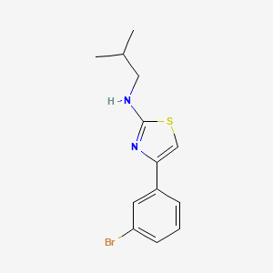 molecular formula C13H15BrN2S B1526967 4-(3-bromophenyl)-N-(2-methylpropyl)-1,3-thiazol-2-amine CAS No. 1275853-51-4