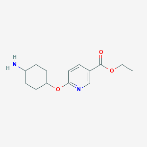 molecular formula C14H20N2O3 B1526972 Ethyl 6-[(4-aminocyclohexyl)oxy]pyridine-3-carboxylate CAS No. 1274530-16-3