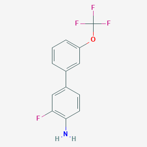 molecular formula C13H9F4NO B1526977 3-Fluoro-3'-(trifluoromethoxy)-[1,1'-biphenyl]-4-amine CAS No. 1035689-62-3