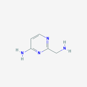 molecular formula C5H8N4 B1526980 2-(氨甲基)嘧啶-4-胺 CAS No. 933686-45-4