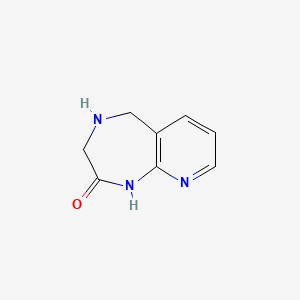 molecular formula C8H9N3O B1526981 1,3,4,5-四氢-2H-吡啶并[2,3-e][1,4]二氮杂环-2-酮 CAS No. 1082769-38-7