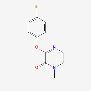 molecular formula C11H9BrN2O2 B1526985 3-(4-溴苯氧基)-1-甲基-1,2-二氢吡嗪-2-酮 CAS No. 1275071-39-0