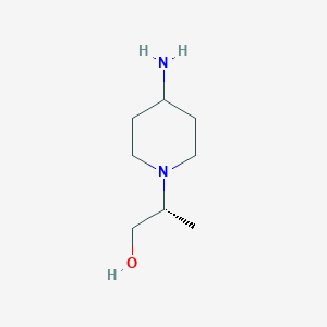 molecular formula C8H18N2O B1526995 (R)-2-(4-Aminopiperidin-1-yl)propan-1-ol CAS No. 1217790-45-8