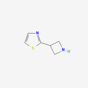 molecular formula C6H8N2S B1526997 2-(3-Azetidinyl)-1,3-thiazole CAS No. 1308384-56-6