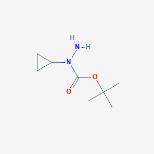 molecular formula C8H16N2O2 B1527012 tert-Butyl 1-cyclopropylhydrazinecarboxylate CAS No. 928053-38-7