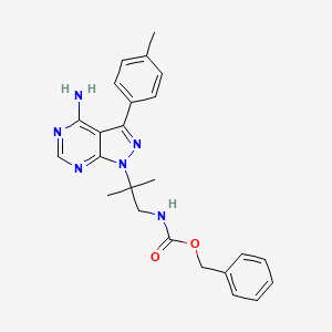 molecular formula C24H26N6O2 B1527014 Benzyl (2-(4-amino-3-(p-tolyl)-1H-pyrazolo[3,4-d]pyrimidin-1-yl)-2-methylpropyl)carbamate CAS No. 1354825-88-9