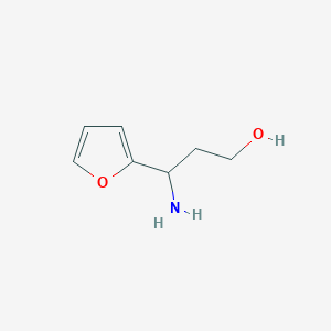 molecular formula C7H11NO2 B1527016 3-氨基-3-(呋喃-2-基)丙醇 CAS No. 683220-42-0