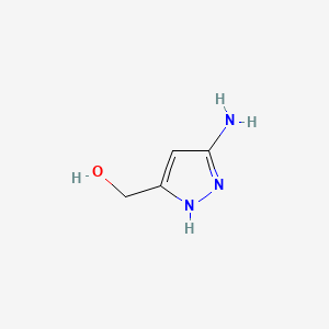 molecular formula C4H7N3O B1527020 (3-Amino-1H-pyrazol-5-yl)methanol CAS No. 948571-48-0