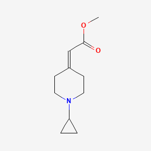 molecular formula C11H17NO2 B15270285 Methyl 2-(1-cyclopropylpiperidin-4-ylidene)acetate 