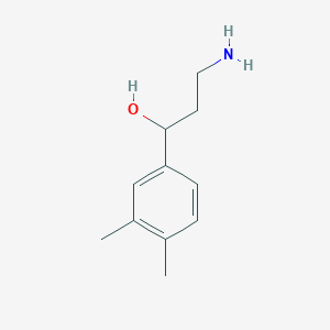 molecular formula C11H17NO B1527036 3-氨基-1-(3,4-二甲苯基)丙醇-1 CAS No. 1082554-72-0