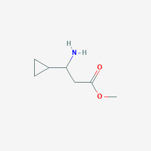 molecular formula C7H13NO2 B15270502 Methyl 3-amino-3-cyclopropylpropanoate 