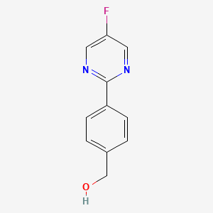 molecular formula C11H9FN2O B1527054 (4-(5-Fluorpyrimidin-2-yl)phenyl)methanol CAS No. 1139432-29-3