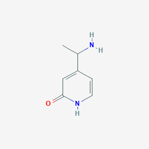 molecular formula C7H10N2O B1527061 4-(1-氨基乙基)吡啶-2-醇 CAS No. 1270550-88-3