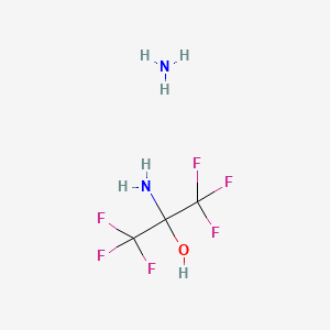 molecular formula C3H6F6N2O B1527064 Ammonium 2-aminohexafluoroisopropoxide CAS No. 1274903-33-1