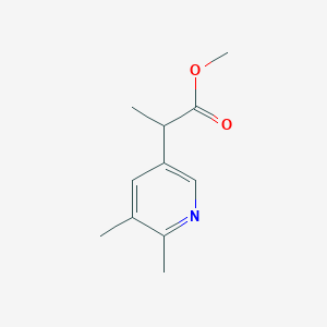 molecular formula C11H15NO2 B15270684 Methyl 2-(5,6-dimethylpyridin-3-yl)propanoate 