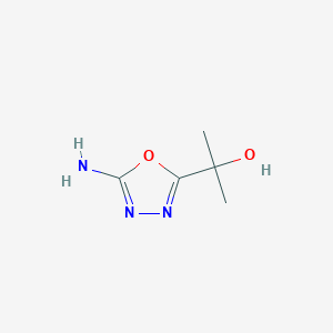 molecular formula C5H9N3O2 B1527080 2-(5-氨基-1,3,4-恶二唑-2-基)丙-2-醇 CAS No. 23982-98-1