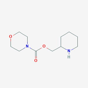 molecular formula C11H20N2O3 B15270803 Piperidin-2-ylmethylmorpholine-4-carboxylate 