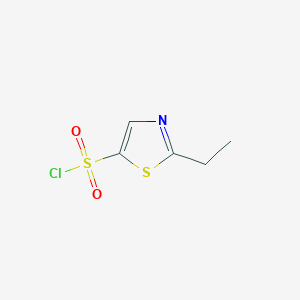molecular formula C5H6ClNO2S2 B1527088 2-Ethyl-1,3-thiazole-5-sulfonyl chloride CAS No. 1314915-12-2
