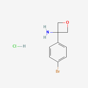 molecular formula C9H11BrClNO B1527093 3-(4-溴苯基)氧杂环丁烷-3-胺盐酸盐 CAS No. 1349718-53-1