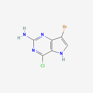 7-Bromo-4-chloro-5H-pyrrolo[3,2-d]pyrimidin-2-amine