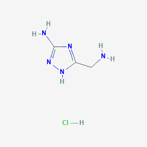 molecular formula C3H8ClN5 B1527102 5-(氨甲基)-1H-1,2,4-三唑-3-胺盐酸盐 CAS No. 1071625-99-4