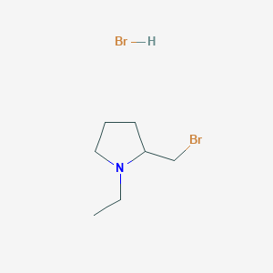 molecular formula C7H15Br2N B1527104 2-(Bromomethyl)-1-ethylpyrrolidine hydrobromide CAS No. 3494-05-1