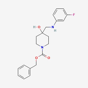 molecular formula C20H23FN2O3 B1527108 Benzyl 4-{[(3-fluorophenyl)amino]methyl}-4-hydroxypiperidine-1-carboxylate CAS No. 1047655-89-9
