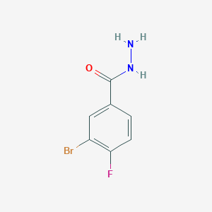 molecular formula C7H6BrFN2O B1527135 3-Bromo-4-fluorobenzohydrazide CAS No. 929884-90-2