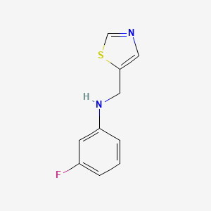 3-fluoro-N-(1,3-thiazol-5-ylmethyl)aniline