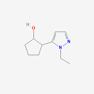 2-(1-Ethyl-1H-pyrazol-5-yl)cyclopentan-1-ol