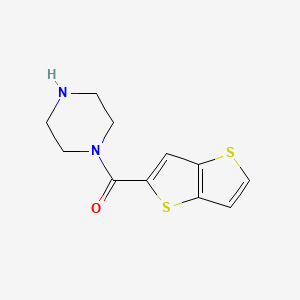 1-{Thieno[3,2-B]thiophene-2-carbonyl}piperazine