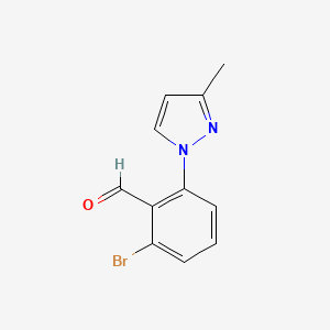 2-Bromo-6-(3-methyl-1H-pyrazol-1-yl)benzaldehyde