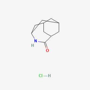 molecular formula C10H16ClNO B1527141 4-アザトリシクロ[4.3.1.1~3,8~]ウンデカン-5-オン塩酸塩 CAS No. 24740-32-7