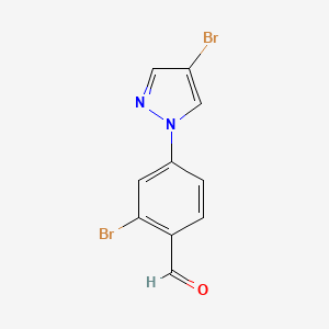 2-Bromo-4-(4-bromo-1H-pyrazol-1-yl)benzaldehyde