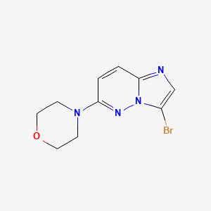 molecular formula C10H11BrN4O B1527149 4-(3-溴咪唑并[1,2-b]哒嗪-6-基)吗啉 CAS No. 1012343-72-4