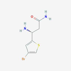 (3R)-3-Amino-3-(4-bromothiophen-2-YL)propanamide