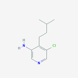 5-Chloro-4-(3-methylbutyl)pyridin-3-amine