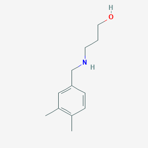 3-{[(3,4-Dimethylphenyl)methyl]amino}propan-1-ol